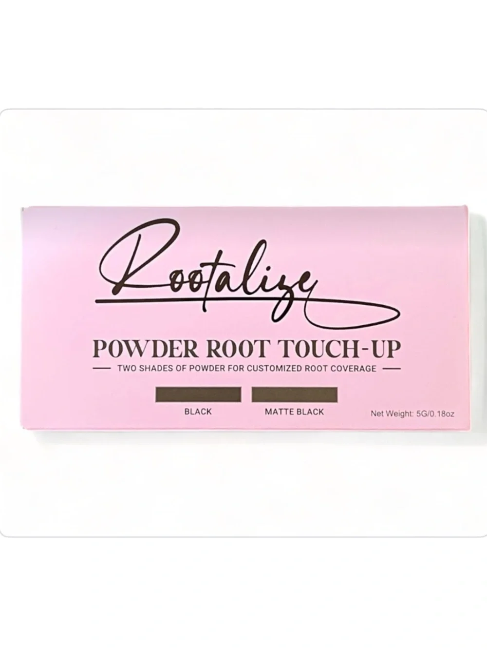 Rootalize - Black Root Touch Up Powder for Gray Hair - 2 Blendable Shades